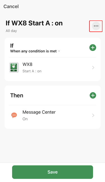 Create new Scene screen